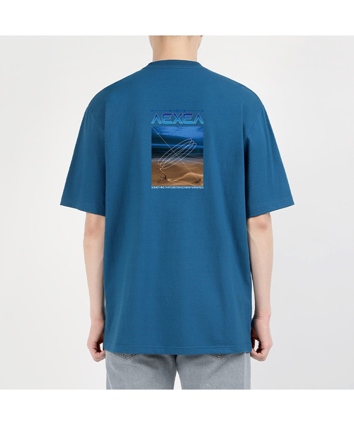 AEXEA（アクシー）の「フィールドブルー 半袖Tシャツ E04BRD_ABX10222（Tシャツ/カットソー・メンズ・グレー系その他/ブルー/ホワイト/ブラック・S/XL/L/M）」の4枚目の写真