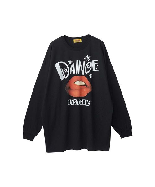 HYSTERIC GLAMOUR(ヒステリックグラマー)の「DANCE オーバーサイズTシャツ(Tシャツ/カットソー・レディース・ホワイト/ベージュ/ブラック・FREE)」の2枚目の写真
