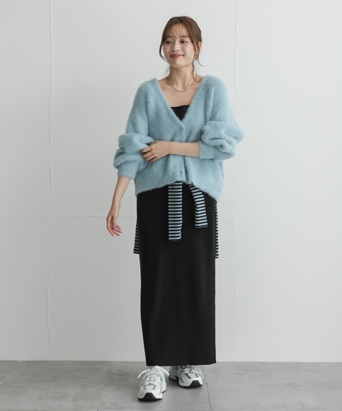 URBAN RESEARCH Sonny Label(アーバンリサーチサニーレーベル)の「フェザーダブルフェイスカーディガン(カーディガン/ボレロ・レディース・アイボリー/チャコールグレー/ライトブルー・FREE)」の15枚目の写真