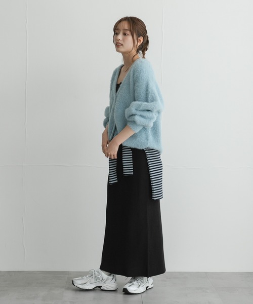 URBAN RESEARCH Sonny Label(アーバンリサーチサニーレーベル)の「フェザーダブルフェイスカーディガン(カーディガン/ボレロ・レディース・アイボリー/チャコールグレー/ライトブルー・FREE)」の16枚目の写真