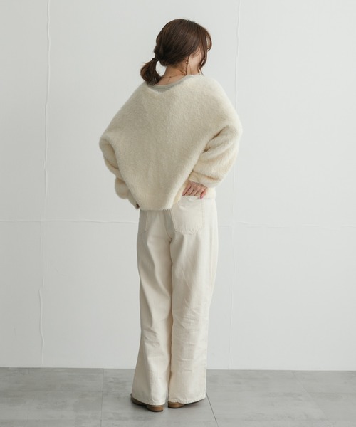 URBAN RESEARCH Sonny Label(アーバンリサーチサニーレーベル)の「フェザーダブルフェイスカーディガン(カーディガン/ボレロ・レディース・アイボリー/チャコールグレー/ライトブルー・FREE)」の10枚目の写真