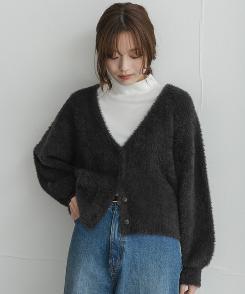 URBAN RESEARCH Sonny Label(アーバンリサーチサニーレーベル)の「フェザーダブルフェイスカーディガン(カーディガン/ボレロ・レディース・アイボリー/チャコールグレー/ライトブルー・FREE)」の17枚目の写真