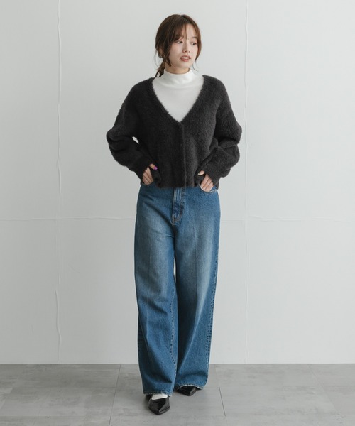 URBAN RESEARCH Sonny Label(アーバンリサーチサニーレーベル)の「フェザーダブルフェイスカーディガン(カーディガン/ボレロ・レディース・アイボリー/チャコールグレー/ライトブルー・FREE)」の21枚目の写真