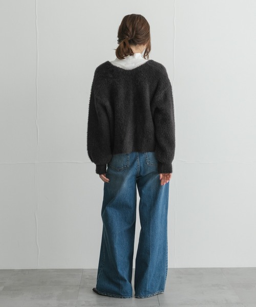 URBAN RESEARCH Sonny Label(アーバンリサーチサニーレーベル)の「フェザーダブルフェイスカーディガン(カーディガン/ボレロ・レディース・アイボリー/チャコールグレー/ライトブルー・FREE)」の22枚目の写真