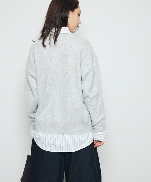 DAZE(デイズ)の「クルーネック ニットカーディガン(ニット/セーター・メンズ・ブラック系/グレー・MEDIUM/LARGE)」の3枚目の写真