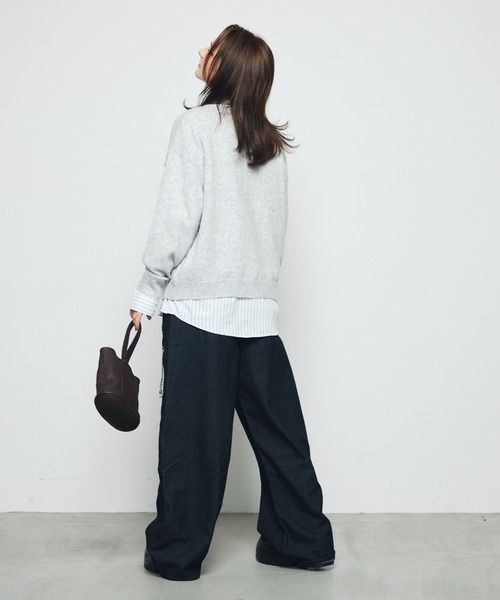 DAZE(デイズ)の「クルーネック ニットカーディガン(ニット/セーター・メンズ・ブラック系/グレー・MEDIUM/LARGE)」の13枚目の写真