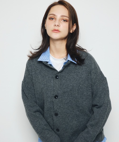 DAZE(デイズ)の「クルーネック ニットカーディガン(ニット/セーター・メンズ・ブラック系/グレー・MEDIUM/LARGE)」の18枚目の写真