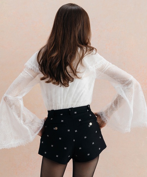 EIMY ISTOIRE(エイミーイストワール)の「COMPACT SHORT PANTS(その他パンツ・レディース・マルチ/チャコールグレー/オフホワイト/ブラック・38/36/34)」の10枚目の写真