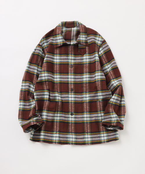 UNFOLLOW(アンフォロー)の「【FOLL / フォル】big check pyjama jacket(その他アウター・メンズ・ブラウン・3/2)」の1枚目の写真