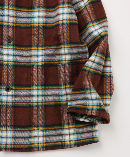 UNFOLLOW(アンフォロー)の「【FOLL / フォル】big check pyjama jacket(その他アウター・メンズ・ブラウン・3/2)」の2枚目の写真