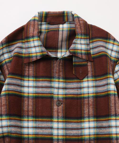 UNFOLLOW(アンフォロー)の「【FOLL / フォル】big check pyjama jacket(その他アウター・メンズ・ブラウン・3/2)」の3枚目の写真