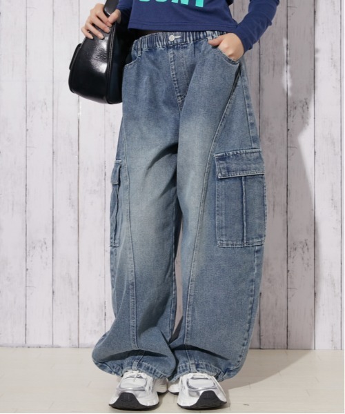 GORGE(ゴージ)の「デニム バレルカーゴワイドパンツ|全3色(その他パンツ・レディース・ブルー/ブルー系/ブラック・F)」の6枚目の写真
