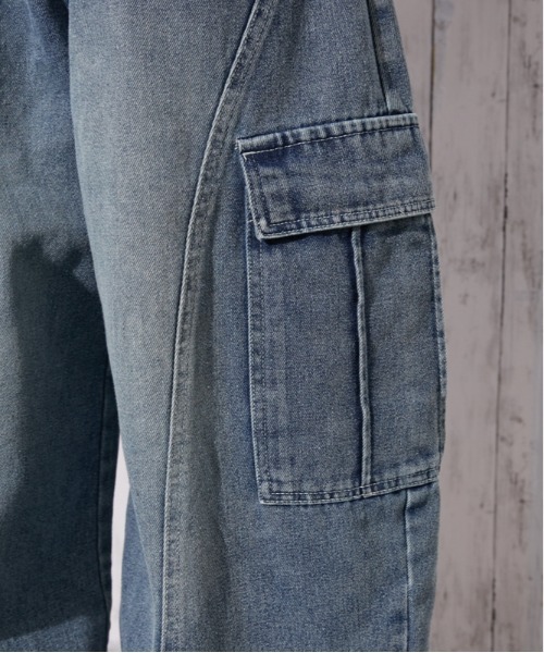 GORGE(ゴージ)の「デニム バレルカーゴワイドパンツ|全3色(その他パンツ・レディース・ブルー/ブルー系/ブラック・F)」の12枚目の写真