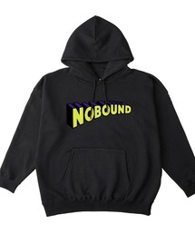 NOBOUND(ノーバウンド) プルパーカー スウェット 裏毛 3Dロゴ プリント ビッグシルエット メンズ レディース ユニセックス