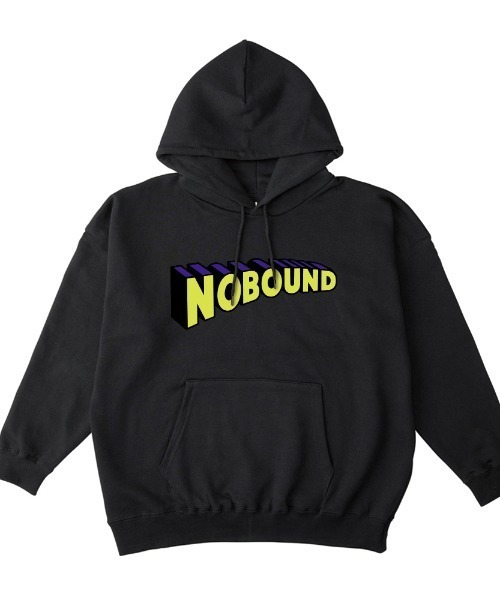 NOBOUND(ノーバウンド)の「NOBOUND(ノーバウンド) プルパーカー スウェット 裏毛 3Dロゴ プリント ビッグシルエット メンズ レディース ユニセックス(パーカー・メンズ・ホワイト/ダークブルー/ヘザーグレー/ブラック・M/XL/L)」の1枚目の写真