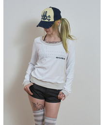CONTRAST CROSS ホットフィックスTシャツ / ホワイト