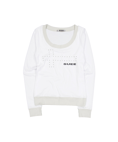 SETUP-EXE(セットアップイーエックスイー)の「CONTRAST CROSS ホットフィックスTシャツ / ホワイト(Tシャツ/カットソー・レディース・その他・OS)」の5枚目の写真