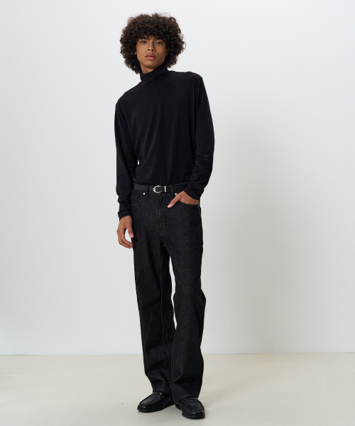 NOUN(ノウン)の「Mellow タートルネックTシャツ (ブラック)(Tシャツ/カットソー・メンズ・ブラック・LARGE/MEDIUM)」の3枚目の写真
