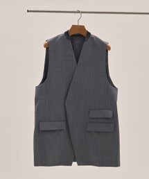 [RhodolirioN/ロドリリオン]Change Pocket Vest - Gabardine /チェンジポケットベスト - ギャバジン/ジレ