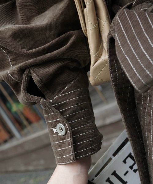 WILLFULLY（ウィルフリー）の「waist ribbon raglan volume sleeve OP（ワンピース・レディース・ブラウン/ブラック・FREE）」の13枚目の写真