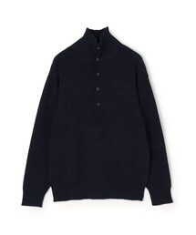 【WEB先行予約】TOMORROWLAND tricot アルパカ 片畦 スタンドネックポロニット