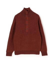 【WEB先行予約】TOMORROWLAND tricot アルパカ 片畦 スタンドネックポロニット