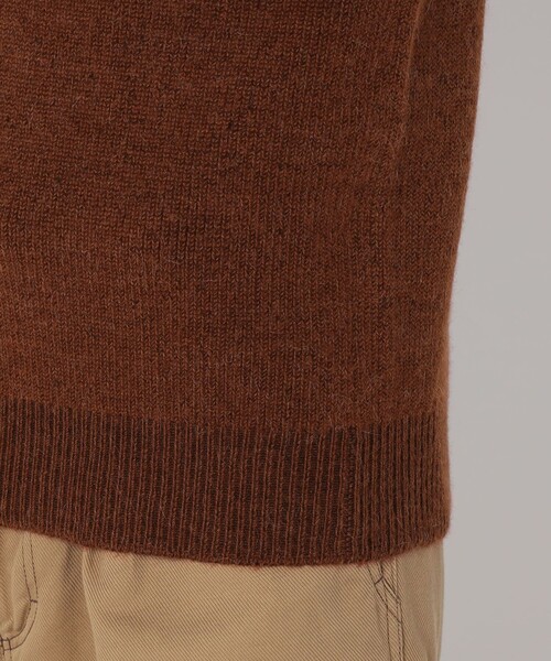 TOMORROWLAND （トゥモローランド）の「【WEB先行予約】TOMORROWLAND tricot アルパカ 片畦 スタンドネックポロニット（ニット/セーター・メンズ・オフホワイト/テラコッタ/ネイビー・L/M/S）」の12枚目の写真
