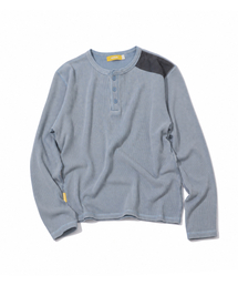 Washed Henley T-shirt(SKY BLUE)