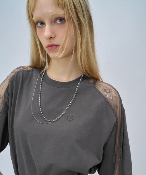 HARE(ハレ)の「レースキリカエラグランTシャツ(HARE)(Tシャツ/カットソー・レディース・ホワイト/グレー/ブルー系その他/ブラック・FREE)」の21枚目の写真