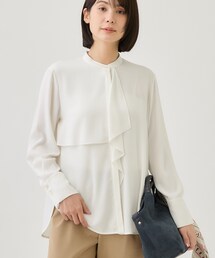 【日本製/華やか】フリルデザインブラウス