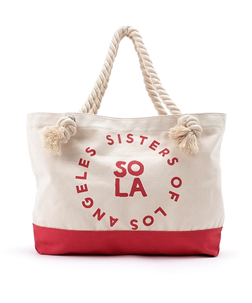 SoLA(Sister Of Los Angels)(ソラ(シスターオブロサンゼルス))の「SoLA LOGO TOTE/ロゴトートバッグ(トートバッグ・レディース・レッド/ブラック/ネイビー・FREE)」の3枚目の写真