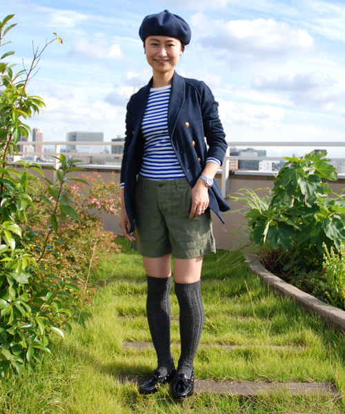 BEAMS BOY（ビームスボーイ）の「BEAMS BOY / 4Pミリタリー ショーツ（カーゴパンツ・レディース・オリーブ/ネイビー/カーキ・0/1）」の2枚目の写真