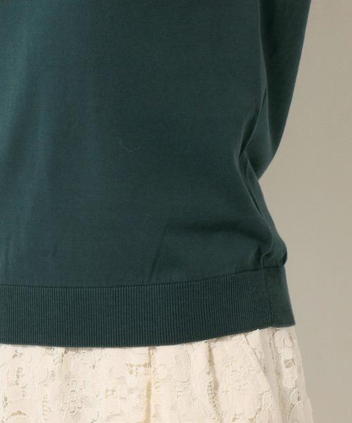 UNITED ARROWS（ユナイテッドアローズ）の「UBBT ミニ ハイネック フレンチスリーブ ニット†◆（ニット/セーター・レディース・オフホワイト/ブラック/ダークグリーン・フリー）」の18枚目の写真