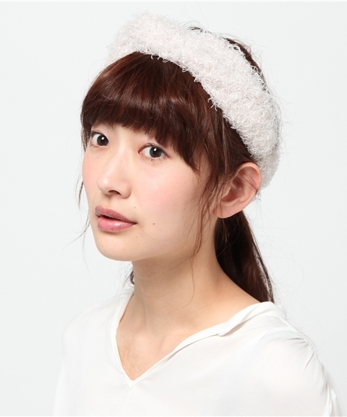 DING（ディング）の「DING/フワフワヘアバンド（ヘアバンド・メンズ・ブルー/オフホワイト/ピンク/ブラック・FREE）」の2枚目の写真