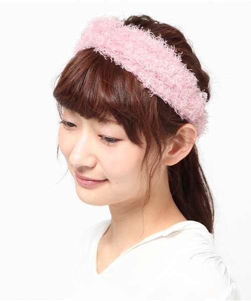 DING（ディング）の「DING/フワフワヘアバンド（ヘアバンド・メンズ・ブルー/オフホワイト/ピンク/ブラック・FREE）」の4枚目の写真