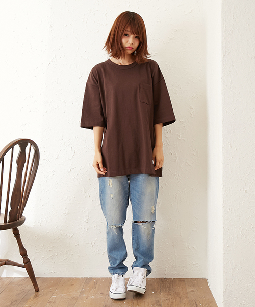 VOTE MAKE NEW CLOTHES（ボートメイクニュークローズ）の「VOTE MAKE NEW CLOTHES STANDARD PKT TEE（Tシャツ/カットソー・メンズ・ホワイト/ブラウン/ブラック/マルーン・SMALL/LARGE/MEDIUM）」の19枚目の写真