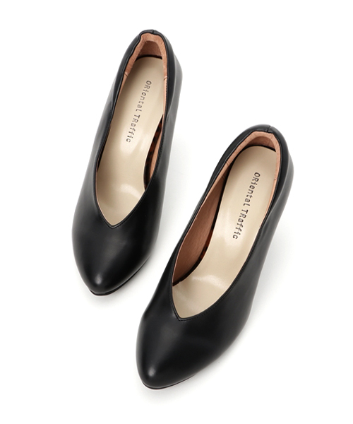 ORiental TRaffic（オリエンタルトラフィック）の「秋冬★Vカットパンプス★6331（パンプス・レディース・アッシュブラウン/ブラック/グリーン・38/41/37/36/40/42/35/39/34）」の10枚目の写真