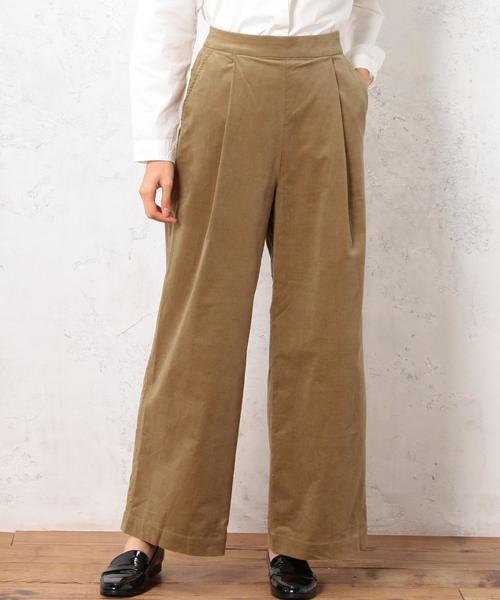 green label relaxing(グリーンレーベルリラクシング)の「CF コーデュロイ WIDE パンツ◆(その他パンツ・レディース・ブラック/ライトグレー/ベージュ・38/36)」の3枚目の写真