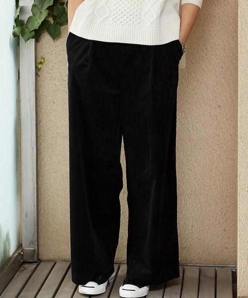 green label relaxing(グリーンレーベルリラクシング)の「CF コーデュロイ WIDE パンツ◆(その他パンツ・レディース・ブラック/ライトグレー/ベージュ・38/36)」の1枚目の写真