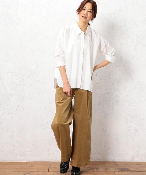 green label relaxing(グリーンレーベルリラクシング)の「CF コーデュロイ WIDE パンツ◆(その他パンツ・レディース・ブラック/ライトグレー/ベージュ・38/36)」の18枚目の写真