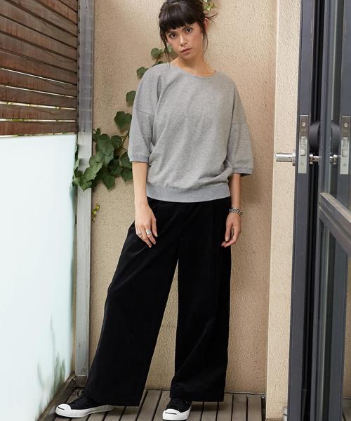 green label relaxing(グリーンレーベルリラクシング)の「CF コーデュロイ WIDE パンツ◆(その他パンツ・レディース・ブラック/ライトグレー/ベージュ・38/36)」の8枚目の写真