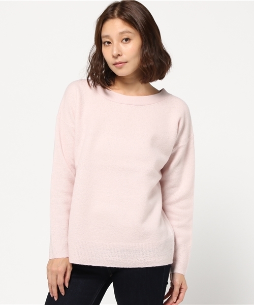 NATURAL BEAUTY BASIC（ナチュラルビューティーベーシック）の「オーバーウォッシュ圧縮ニット（ニット/セーター・レディース・ピンク/グレー系その他/ベージュ・MEDIUM）」の11枚目の写真