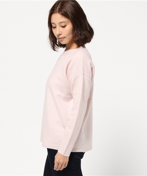 NATURAL BEAUTY BASIC（ナチュラルビューティーベーシック）の「オーバーウォッシュ圧縮ニット（ニット/セーター・レディース・ピンク/グレー系その他/ベージュ・MEDIUM）」の5枚目の写真