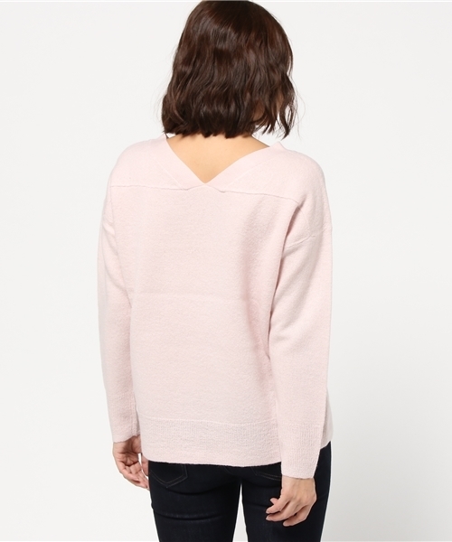 NATURAL BEAUTY BASIC（ナチュラルビューティーベーシック）の「オーバーウォッシュ圧縮ニット（ニット/セーター・レディース・ピンク/グレー系その他/ベージュ・MEDIUM）」の6枚目の写真