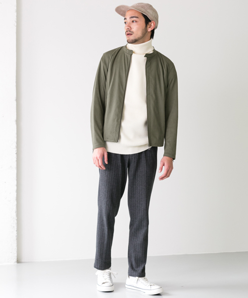 URBAN RESEARCH DOORS MENS（アーバンリサーチ ドアーズ メンズ）の「DOORS Faked Suede Riders JACKET（ライダースジャケット・メンズ・ベージュ/ブラウン/カーキ・40/38）」の6枚目の写真