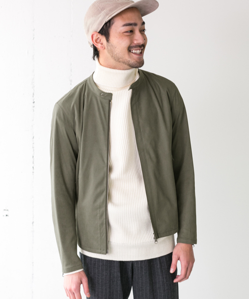 URBAN RESEARCH DOORS MENS（アーバンリサーチ ドアーズ メンズ）の「DOORS Faked Suede Riders JACKET（ライダースジャケット・メンズ・ベージュ/ブラウン/カーキ・40/38）」の7枚目の写真