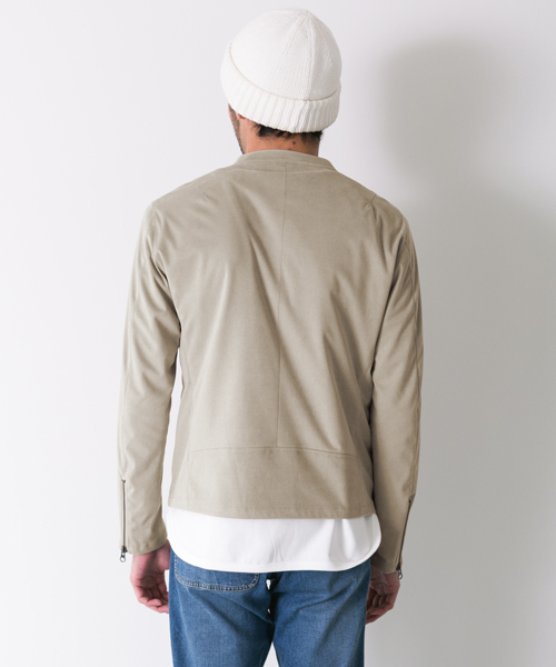 URBAN RESEARCH DOORS MENS（アーバンリサーチ ドアーズ メンズ）の「DOORS Faked Suede Riders JACKET（ライダースジャケット・メンズ・ベージュ/ブラウン/カーキ・40/38）」の12枚目の写真