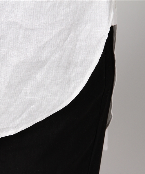 plage(プラージュ)の「リネンロングシャツ◆(シャツ/ブラウス・レディース・ベージュ/オレンジ/ブラック/ホワイト・FREE)」の14枚目の写真