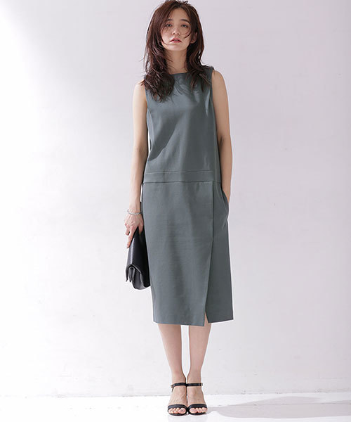 Nano Universe ナノユニバース の フロントディティールアイラインワンピース ワンピース Wear