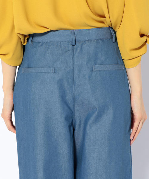 SHIPS（シップス）の「インディゴワイドパンツ（その他パンツ・レディース・スカイブルー/ネイビー・38/36）」の9枚目の写真